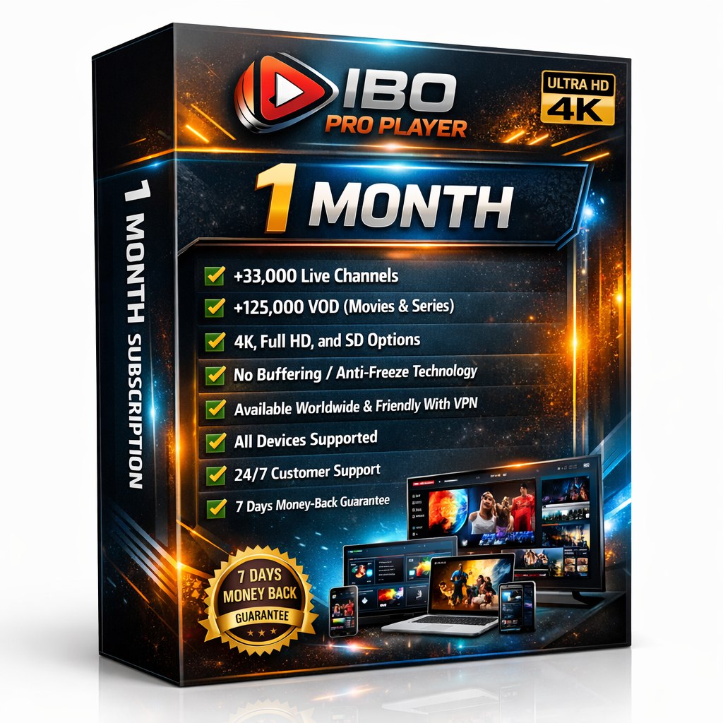 1 Month Subscription - IBO Player IPTV